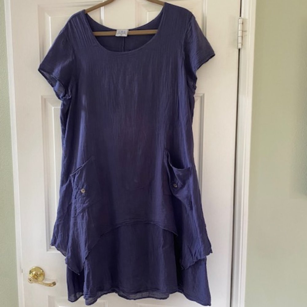 Color Me Cotton CMC blue dress XL